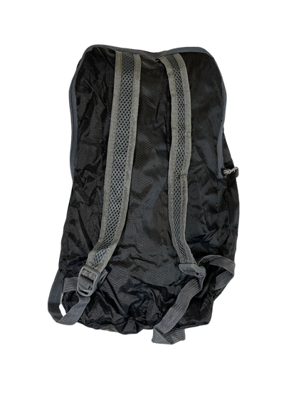 Black polyester day pack