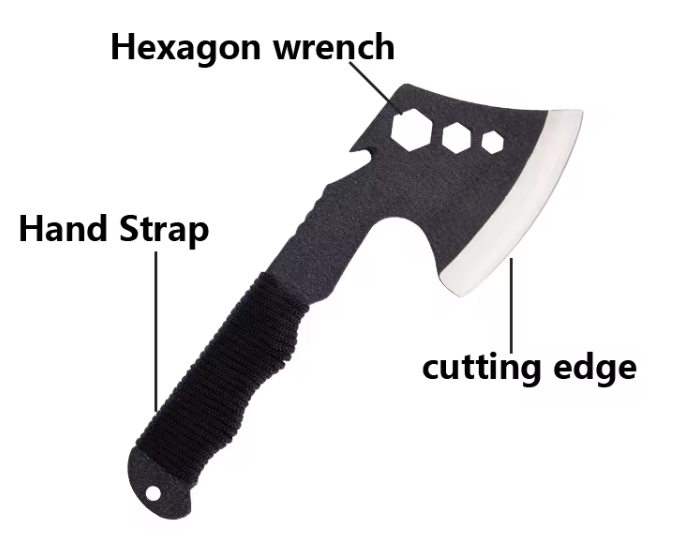 Hatchet with rope