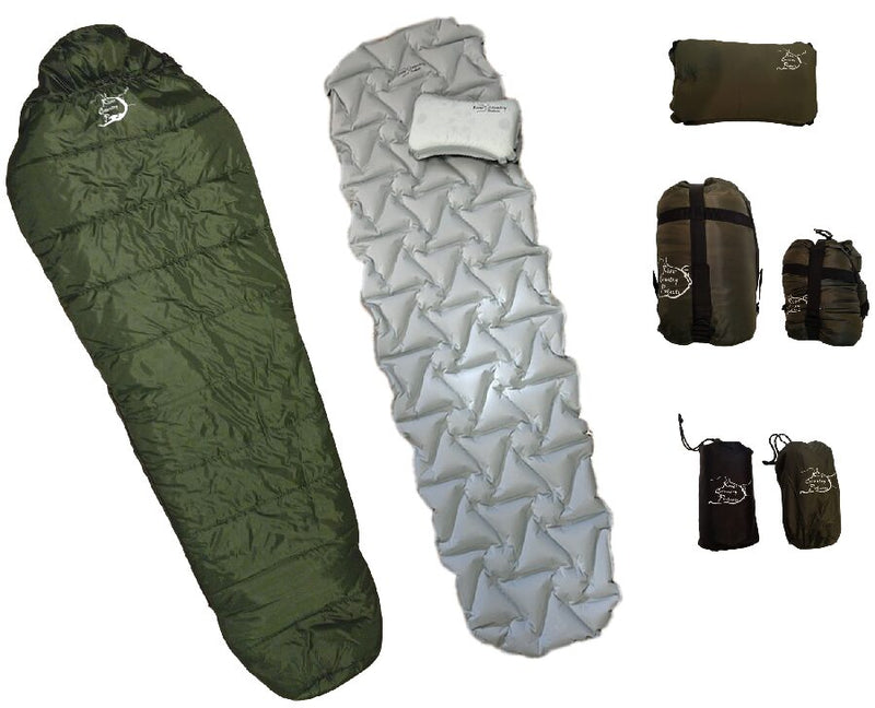 Sleeping Bag Sleeping Pad Pillow Combo Set