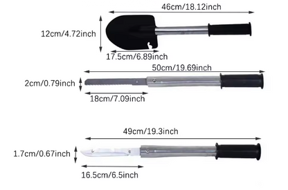Camp Shovel and Knife Set