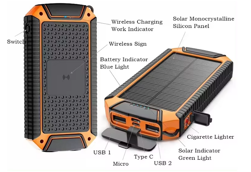 Wireless solar power bank