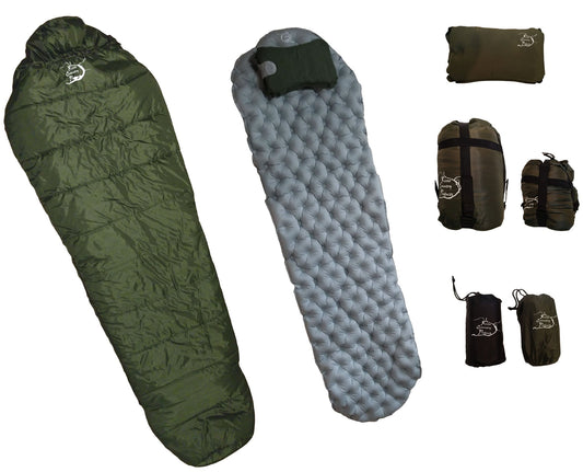 Sleeping Bag Sleeping Pad Pillow Combo Set