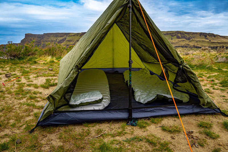 river country products trekking pole tent twin sisters washington