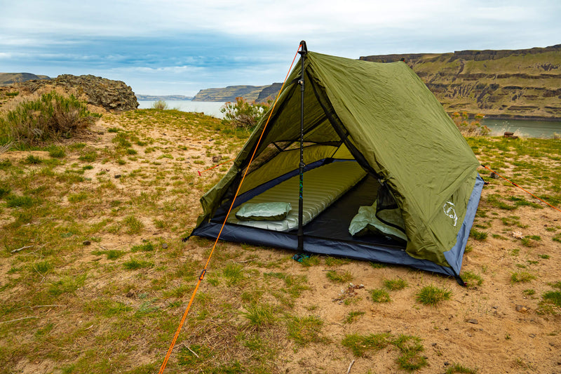 river country products trekking pole tent twin sisters washington